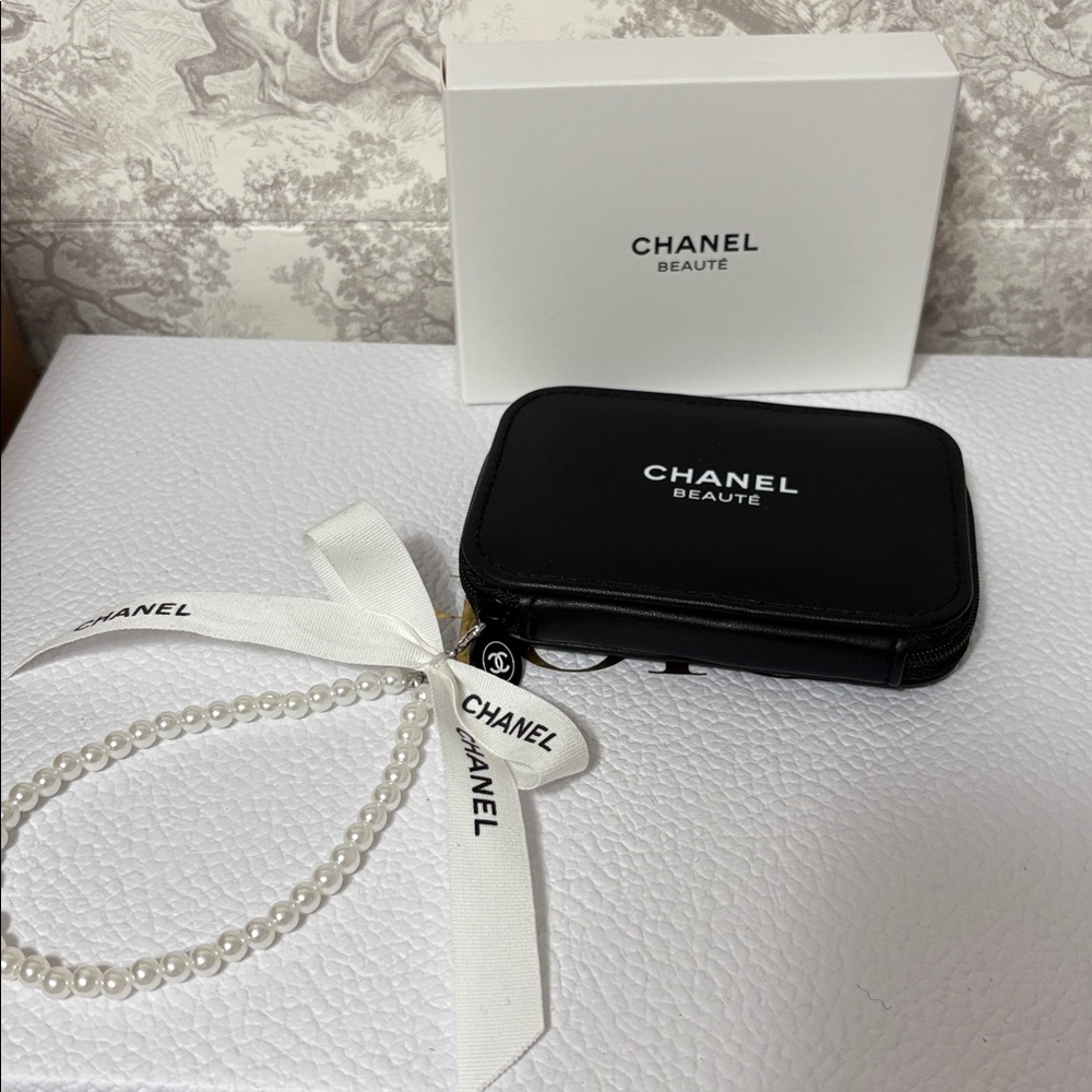 Chanel pouch with mirror.